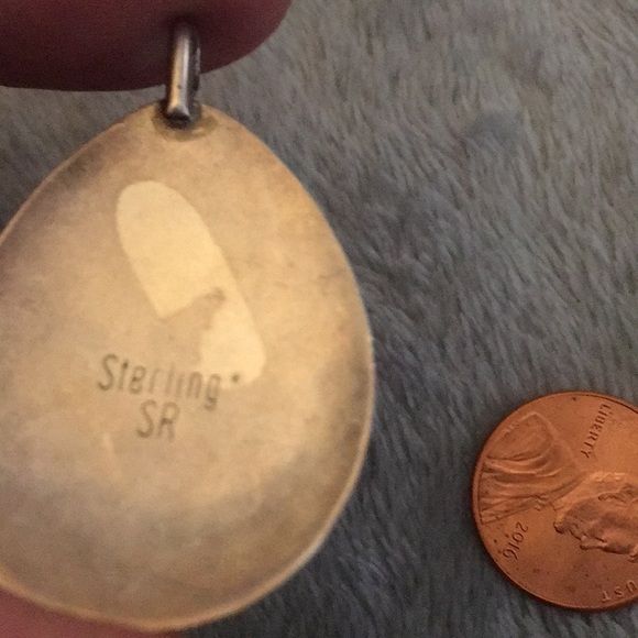 Silver turquoise pendant - Picture 2 of 2